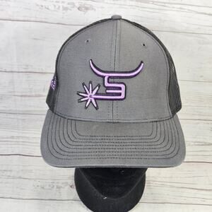 Spin Em Richardson Hat Style 112 Trucker Men's Adjustable Snapback Gray Black